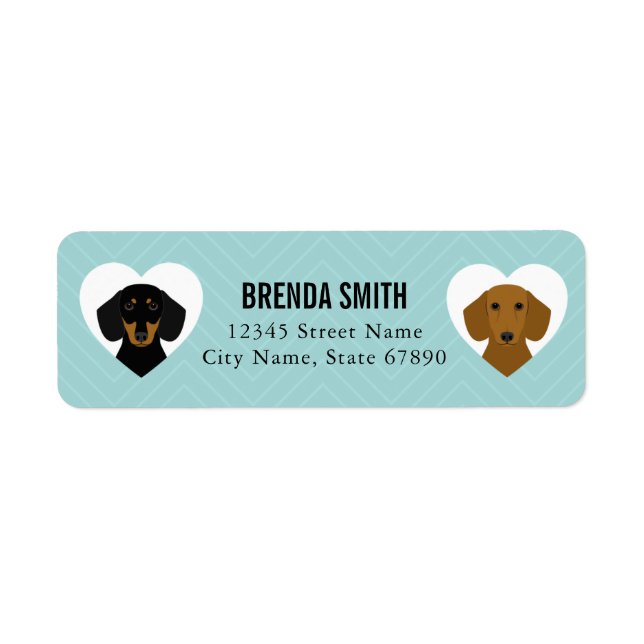 Dachshund Return Address Labels (Front)