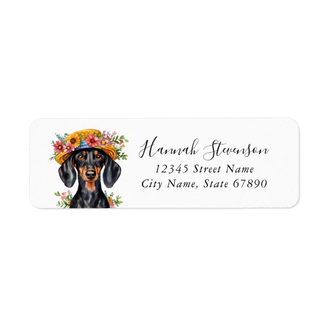 Dachshund Return Address Labels (Front)