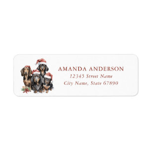 Dachshund Return Address Labels
