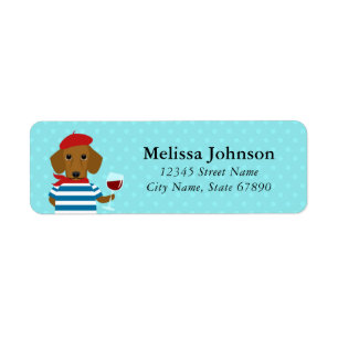 Dachshund Return Address Labels