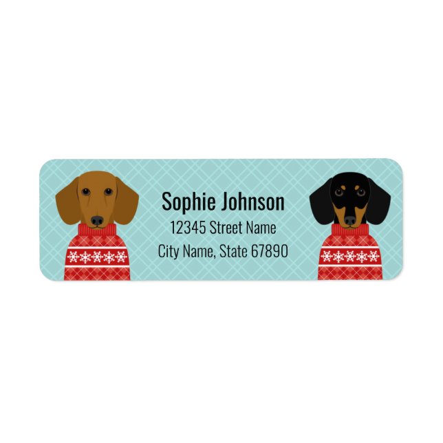 Dachshund Return Address Labels (Front)