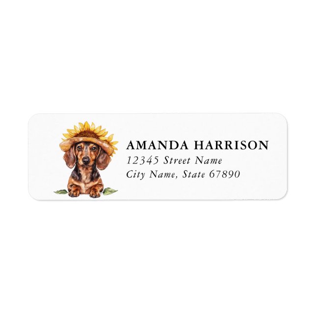Dachshund Return Address Labels (Front)