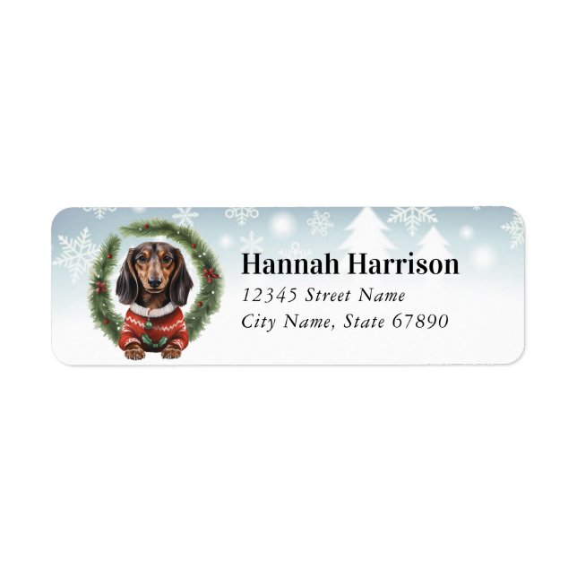 Dachshund Return Address Labels (Front)