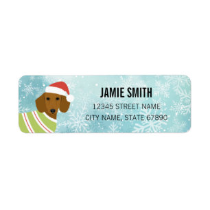 Dachshund Return Address Labels