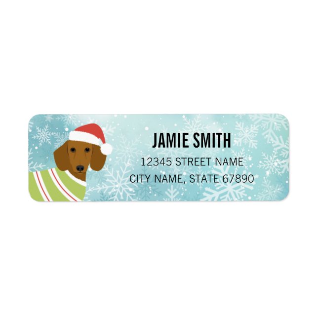 Dachshund Return Address Labels (Front)