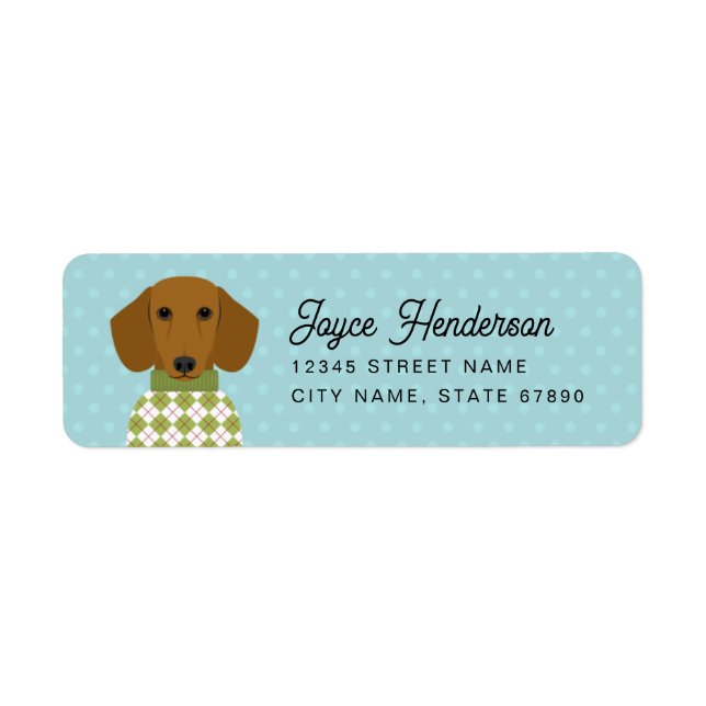 Dachshund Return Address Labels (Front)