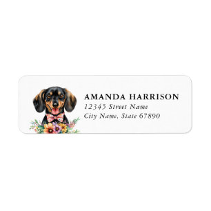 Dachshund Return Address Labels