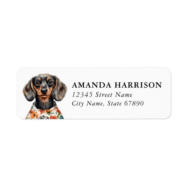 Dachshund Return Address Labels (Front)