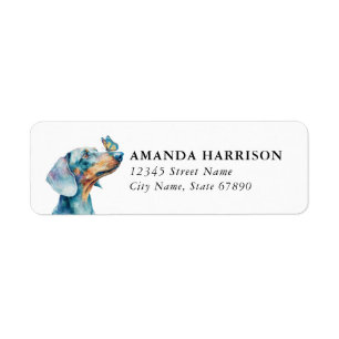 Dachshund Return Address Labels