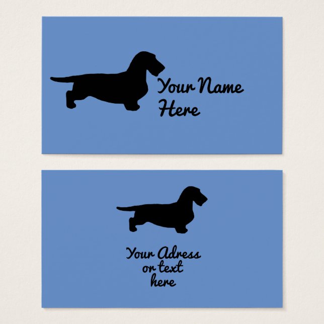 Dachshund Rough Hair - Silhouette 1 (Front & Back)