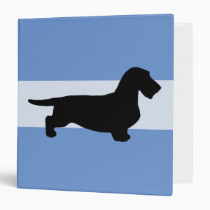 Dachshund Rough Hair - Silhouette 1 Binder