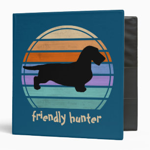 Dachshund Rough Hair - Silhouette 1 Binder