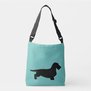 Dachshund Rough Hair - Silhouette 1 Crossbody Bag