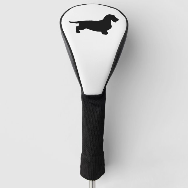 Dachshund Rough Hair - Silhouette 1 Golf Head Cover (Front)