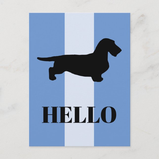 Dachshund Rough Hair - Silhouette 1 Postcard (Front)