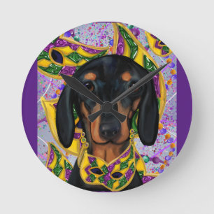 Dachshund round clock