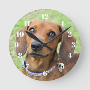 Dachshund Round Clock
