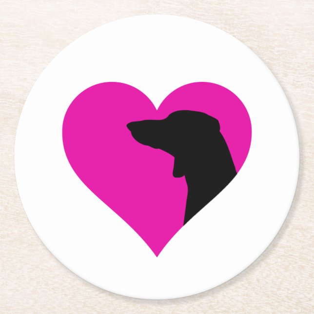 Dachshund     round paper coaster (Front)