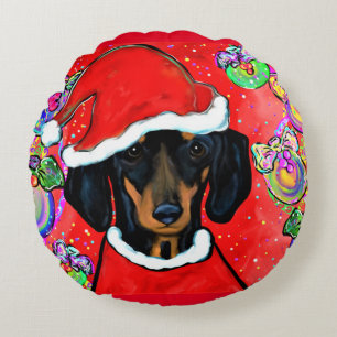 DACHSHUND ROUND PILLOW