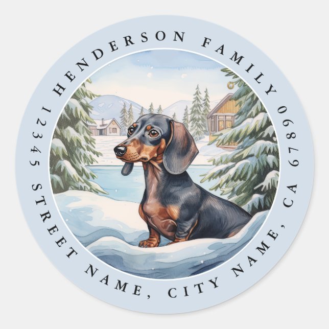 Dachshund Round Stickers (Front)