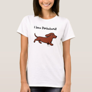 Dachshund Running Cartoon T-Shirt