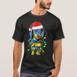 Dachshund Santa Christmas Tree Lights Xmas Boys Ki T-Shirt<br><div class="desc">Dachshund Santa Christmas Tree Lights Xmas Boys Kids</div>