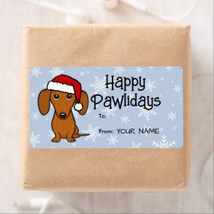 Dachshund Santa Cute Dog Christmas To From Gift