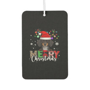 Dachshund Santa Dog Merry Christmas Oversized T-Sh Air Freshener