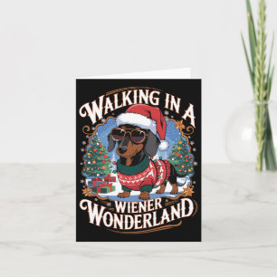 Dachshund Santa Hat Christmas Costume Dog Lover Do Card