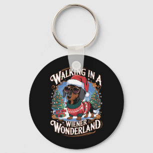 Dachshund Santa Hat Christmas Costume Dog Lover Do Keychain