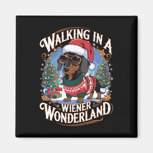 Dachshund Santa Hat Christmas Costume Dog Lover Do Magnet