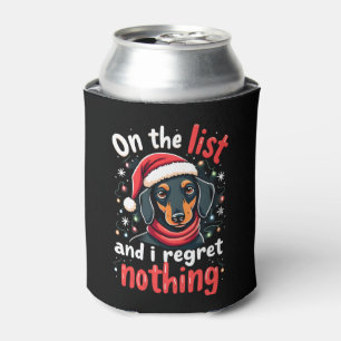 Dachshund Santa On The Naughty List Dachshund Chri Can Cooler