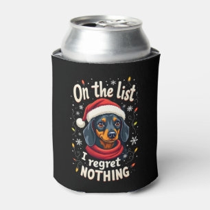Dachshund Santa On The Naughty List Dachshund Chri Can Cooler