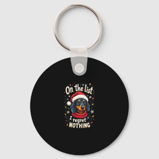 Dachshund Santa On The Naughty List Dachshund Chri Keychain