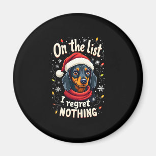 Dachshund Santa On The Naughty List Dachshund Chri Magnet