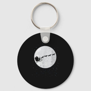 Dachshund Santa Sleigh Wiener Dog Christmas Gift F Keychain