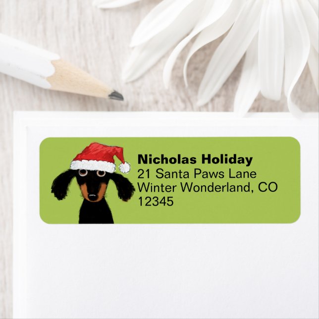 Dachshund Santas mignonne Christmas Wiener Dog Adr (En situation)