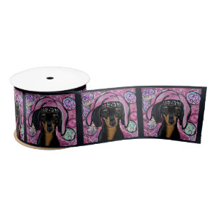 DACHSHUND        SATIN RIBBON