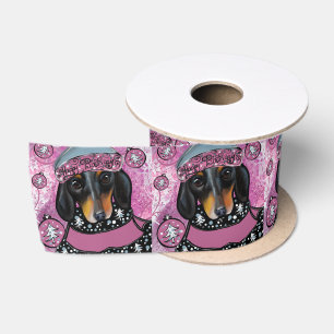 DACHSHUND SATIN RIBBON