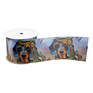 DACHSHUND   SATIN RIBBON