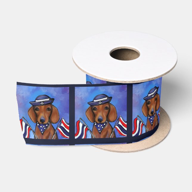 Dachshund     satin ribbon (Spool)