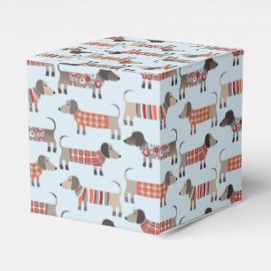 Dachshund Sausage Dog Blue Favor Box