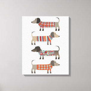 Dachshund Sausage Dog Canvas Print