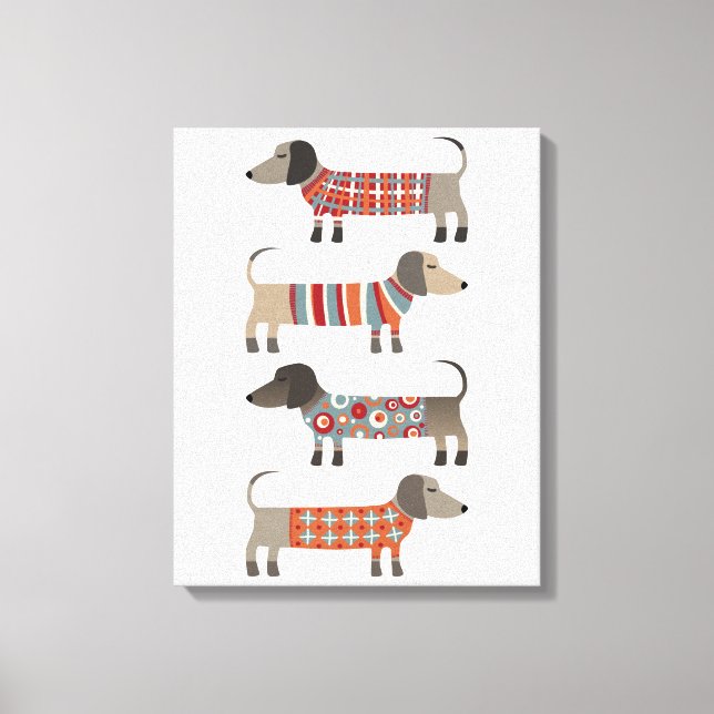 Dachshund Sausage Dog Canvas Print (Front)
