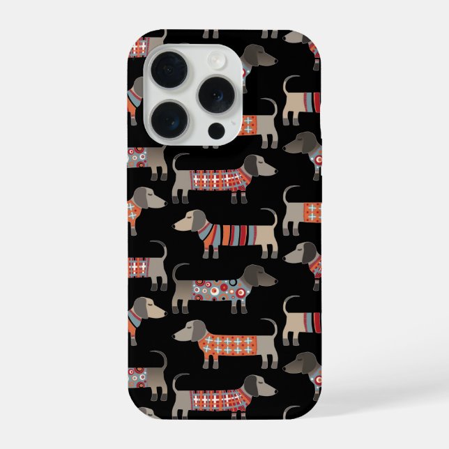 Dachshund Sausage Dog Dark iPhone Case (Back)