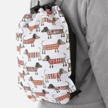 Dachshund Sausage Dog Drawstring Bag<br><div class="desc">Cute little Dachshund sausage or wiener dogs in woolly knitwear. Perfect for dog lovers and dog walkers.</div>
