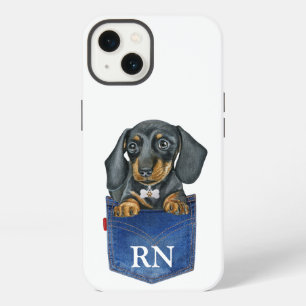 Dachshund Sausage Dog Monogram Case-Mate Case