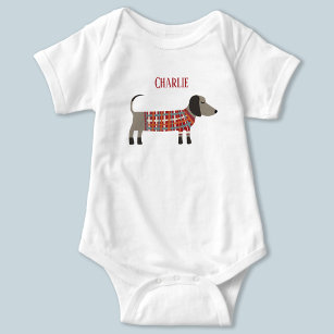 Dachshund Sausage Dog Name T-Shirt Baby Bodysuit