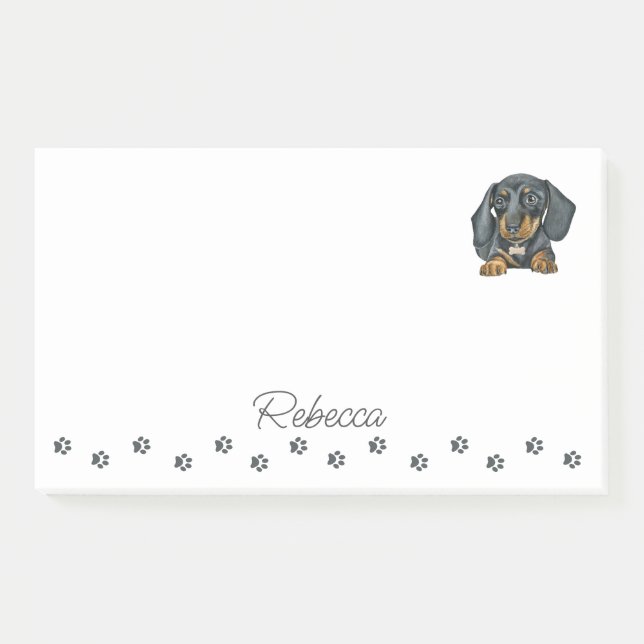 Dachshund Sausage Dog Personalized Post-It Notes (Front)
