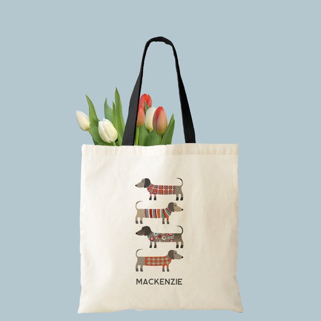 Dachshund Sausage Dog Personalized Tote Bag (Creator Uploaded)